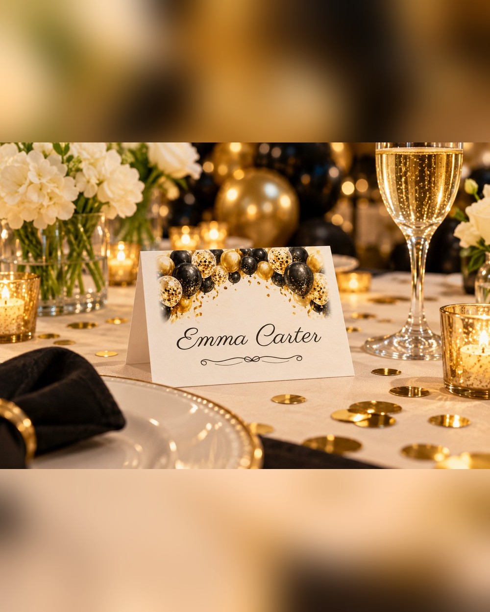 Cheers Balloon Arch birthday name tents