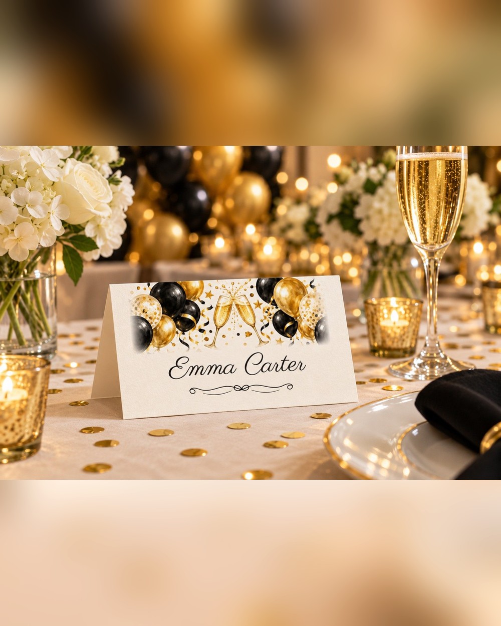Cheers Balloons birthday name tents