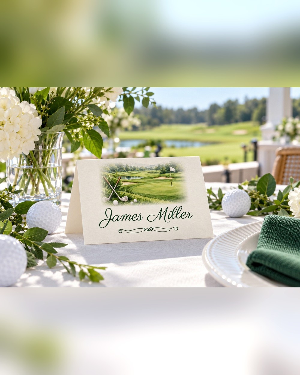 Par-Tee Time Golf birthday name tents