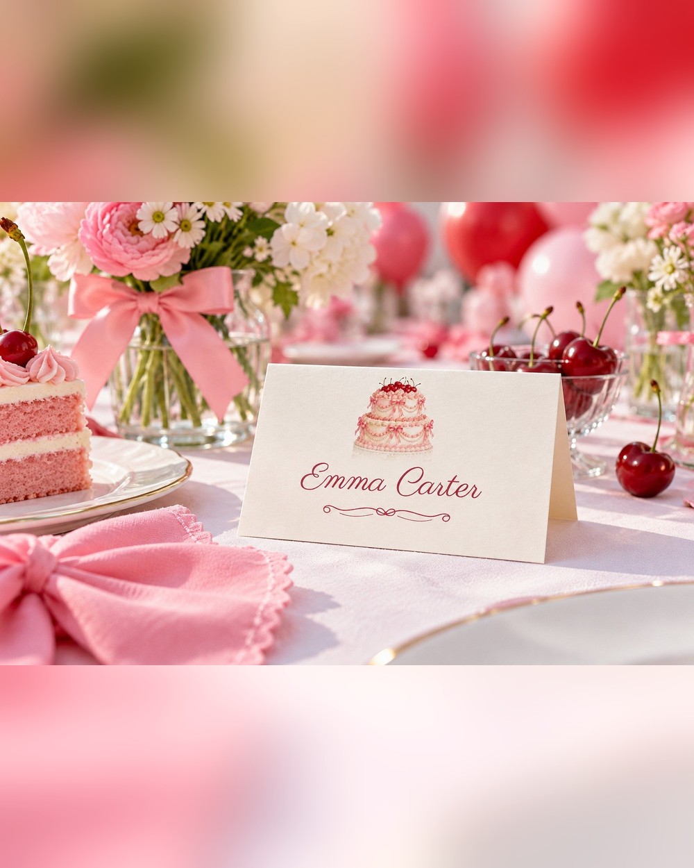 Vintage Cake Vintage Cake birthday name tents