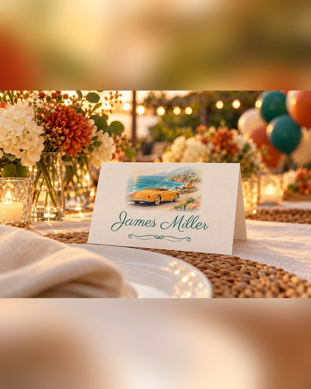 Vintage Edition Convertible birthday name tents