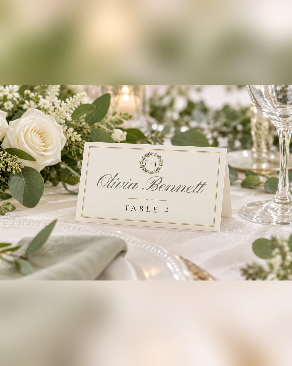 Monogram name tents