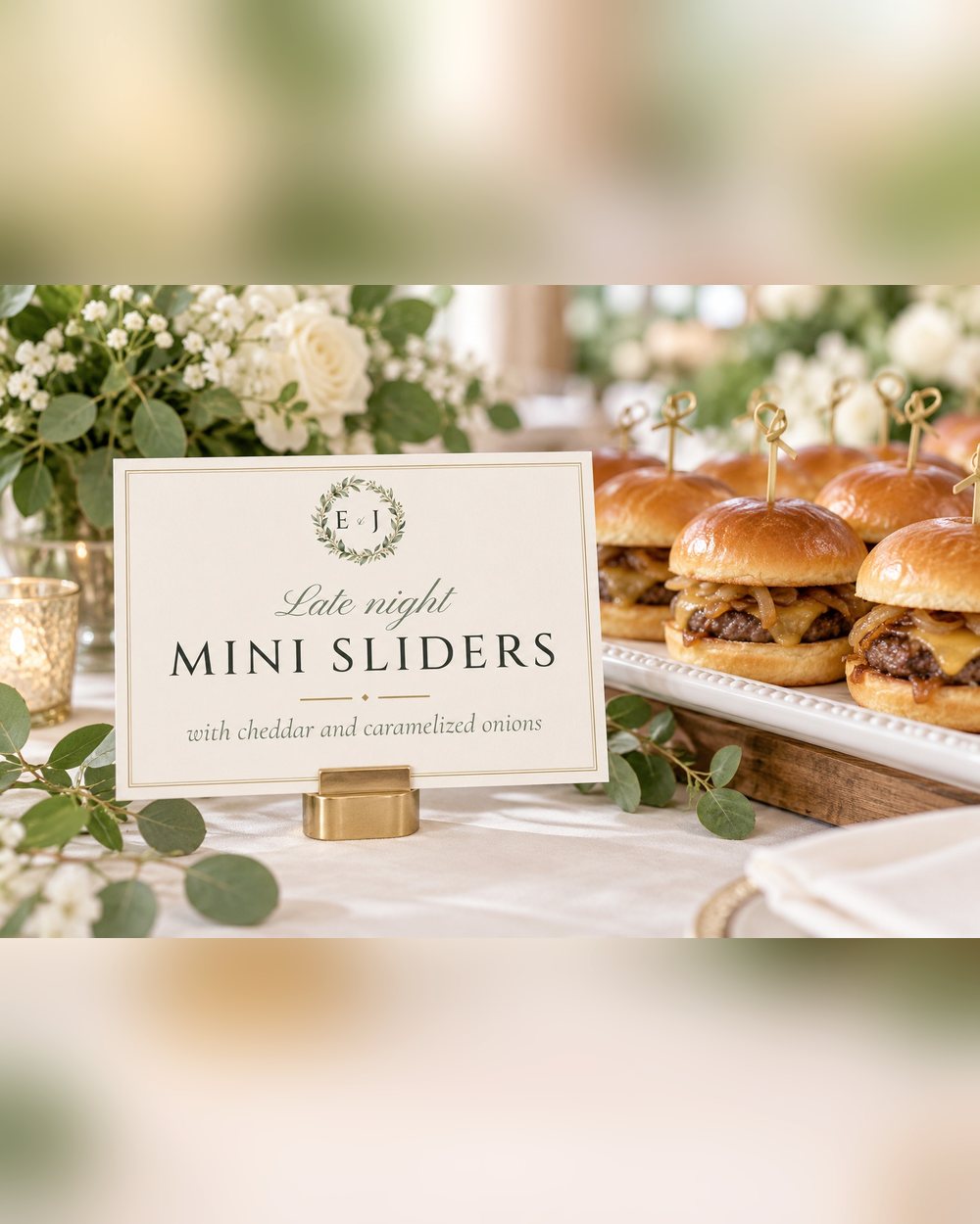 Monogram late-night snack tag